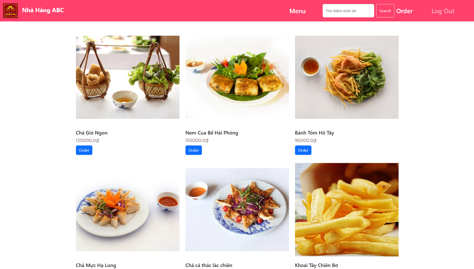 Restaurant Ordering Management
